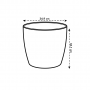 Elho Brussels Rond Wielen 35cm Wit