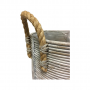 Van der Leeden Plantenmand Streep Grijs 40x45