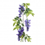 Paars bloem tak slinger 156 cm