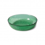 HKliving The Emeralds Glass Salad Bowl, Green