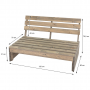 Pro Garden palletbank modulair design 120 cm