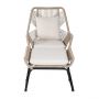 Ease Up Napoli loungestoel met voetensteun beige