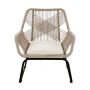 Ease Up Napoli loungestoel met voetensteun beige