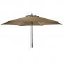 Parasol houtstok taupe 250 cm