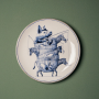 Heinen Delfts Blauw Wandbord Redmer Hoekstra Zebra