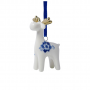Heinen Delfts Blauw Kerstornament Kariboe 10 cm