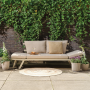 Outdoor Living Loungebed Malmö aluminium creme