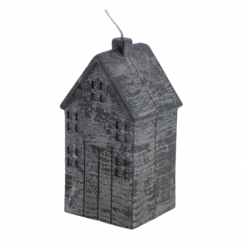 Home Society Kaars Huis M Zwart 11.5 cm