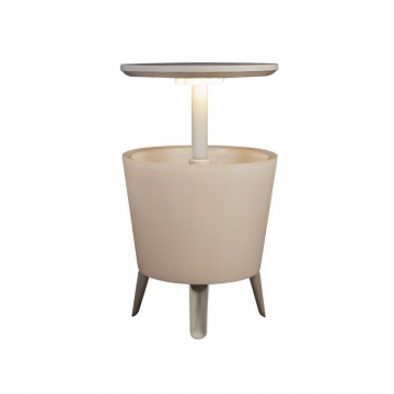Keter Coolbar Partytafel lichtgevend wit 30L 50 x 57/84,5 cm