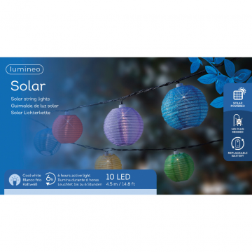 Lumineo Solar Lantaarn Lichtsnoer 10 lichtjes