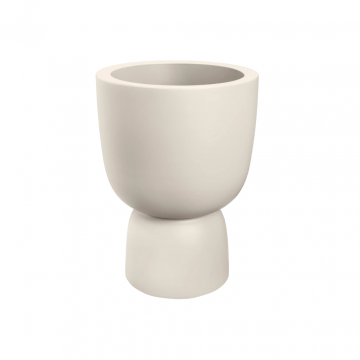 Elho Amber Coupe Round 41 Linnen wit - ø 41 x H 58 cm - 100% gerecycled