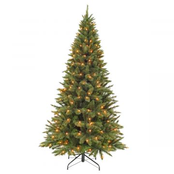 Triumph Tree kunstkerstboom Forest Frosted smal groen met verlichting 260x140cm