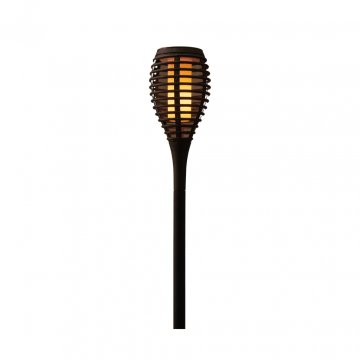 Anna's Collection Solar fakkel met vlameffect zwart 10 x 61 cm