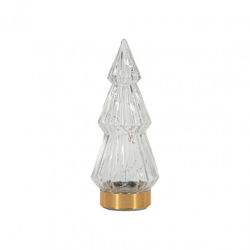 Kerstfiguur decoratieboom Transparant D 10,5 H 24,5 cm
