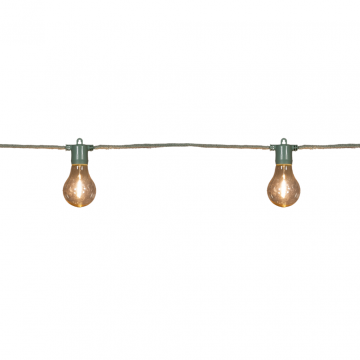 Anna's Collection feestverlichting olijf groen 10 lampjes klassiek warm 10 m