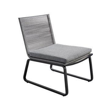 Yoi Loungestoel Kome Black Rope Dark Grey Kurai