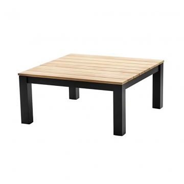 Midori coffee table zwart teak 75 x 75 cm