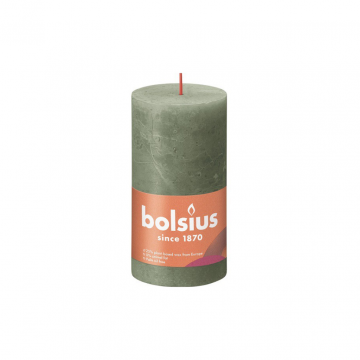 Bolsius Rustiek stompkaars Fresh Olive 130/68