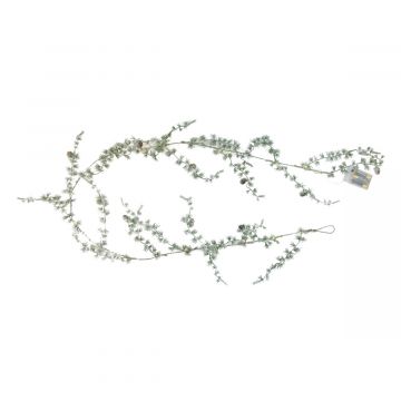 Guirlande met verlichting 180cm sneeuw finish
