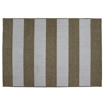 Outdoor vloerkleed 160x230cm stripes natural/white