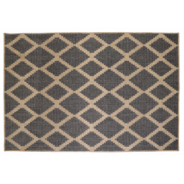 Outdoor vloerkleed 160x230cm diamond natural/black