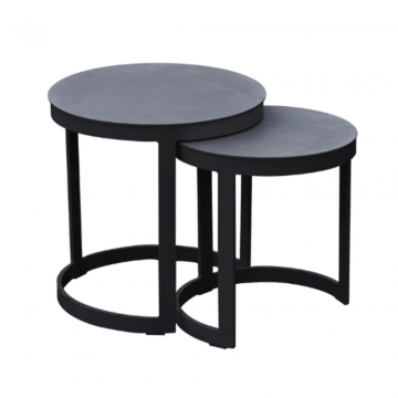 Royal Seasons Aluminium bijzettafels zwart
