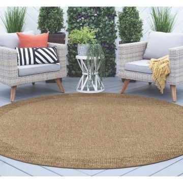 Outdoor vloerkleed D 180cm natural