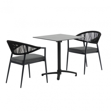 Ease Up Malmö Bistroset Zwart 2 Bo stoelen