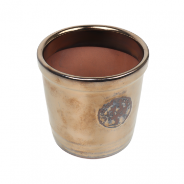 Pot cilinder country garden antiek goud 11 x 11cm