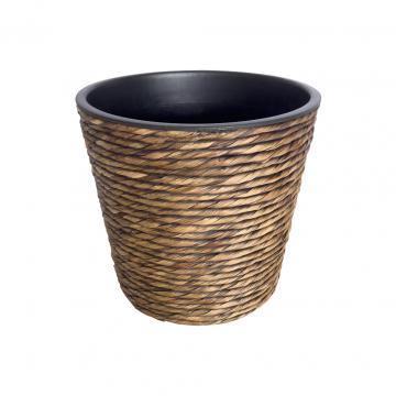 Pot twisted weave brown D 34 x H 31