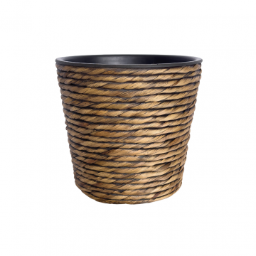 Pot twisted weave brown D 26 x H 26