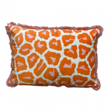 Kussen Nina oranje roze 35 x 50 cm