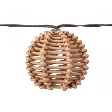 Solar lichtsnoer naturel 10 lampjes 7 cm