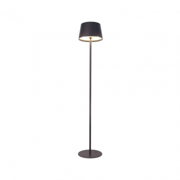 Vloerlamp LED mat zwart oplaadbaar 28 x 160 cm