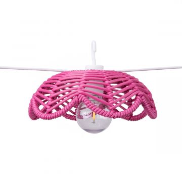 Solar partylight roze 8 lampjes 14 x 6