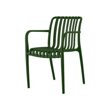 Ease Up Levi tuinstoel donker groen kunststof met armleuning