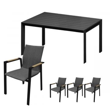 Royal Seasons Detroit dining set 4 personen