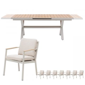 Royal Seasons Las Palmas uitschuifbare dining set 8 personen