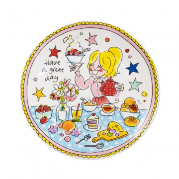 Blond Amsterdam Bord Even bijkletsen Great Day 22 cm