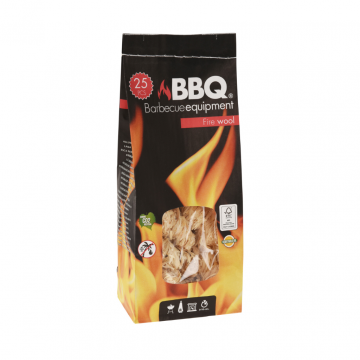 BBQ Aanmaak Houtwol Krullen 25 stuks 5.5 m