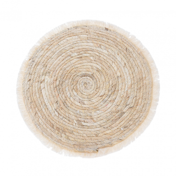 Placemat Boho rond naturel 38 cm