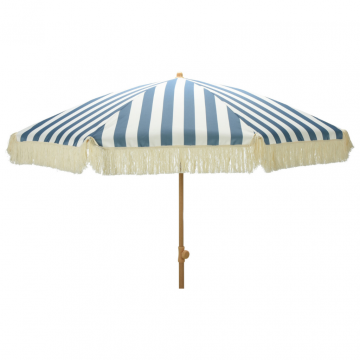 Pro Garden Parasol gestreept blauw wit 200 cm