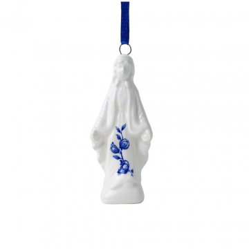 Heinen Delfts Blauw Kerstornament Madonna 8 cm