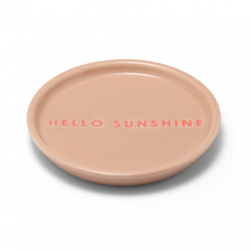 Vondels Ceramic Petit Four Plate Hello Sunshine beige Ø8.5cm