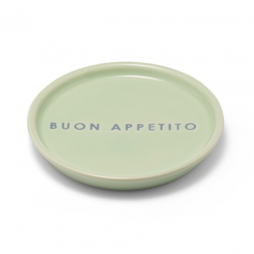 Vondels Ceramic Petit Four Plate Buon Appetito light green Ø8.5cm