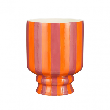 Mica Decorations Pot op voet Dion oranje 23 x 18 cm