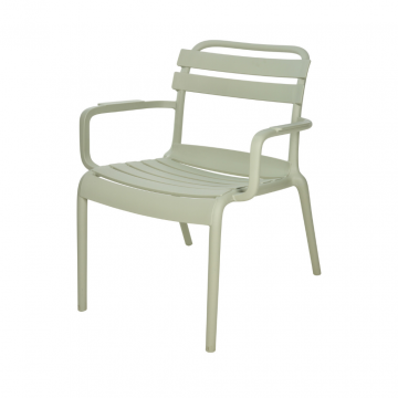 Stapelstoel groen kunststof 76.3 x 74 x 48 cm