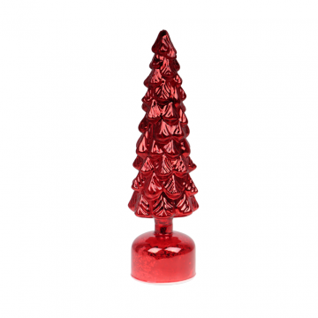 Decoratieboom roterend LED rood 36.5 x 10 cm