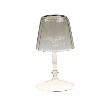 Glazen lamp lichtgrijs 8 x 16 cm
