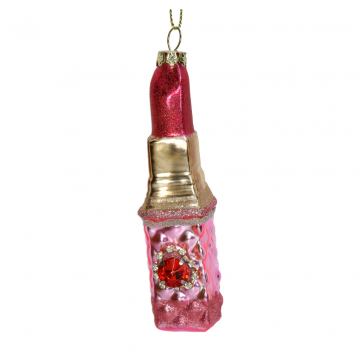 Kersthanger Lippenstift Roze